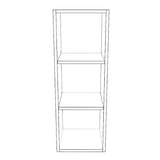 12" Wide x 34" High Wall Cabinet - (White Cabinet Boxes - Thermofoil Doors)