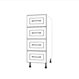 13" Wide Drawer Cabinet - (White Cabinet Boxes - Painted Doors)