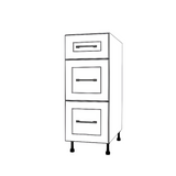 13" Wide Drawer Cabinet - (White Cabinet Boxes - Painted Doors)