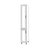 13" Wide Tall Pantry Cabinet - (White Cabinet Boxes - Thermofoil Doors) 24 D