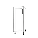 13" Wide Base Cabinet - (White Cabinet Boxes - Thermofoil Doors)