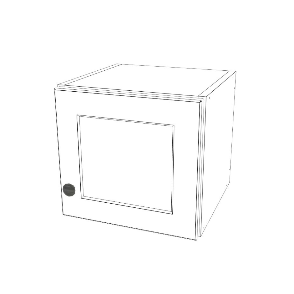 13" Wide x 12" High Wall Cabinet - (White Cabinet Boxes - Thermofoil Doors)