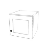 13" Wide x 12" High Wall Cabinet - (White Cabinet Boxes - Thermofoil Doors)