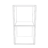 13" Wide x 24" High Wall Cabinet - (White Cabinet Boxes - Thermofoil Doors)