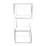 13" Wide x 30" High Wall Cabinet - (White Cabinet Boxes - Thermofoil Doors)
