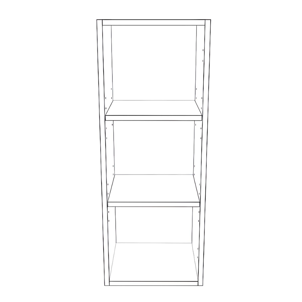 13" Wide x 34" High Wall Cabinet - (White Cabinet Boxes - Thermofoil Doors)