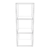 13" Wide x 34" High Wall Cabinet - (White Cabinet Boxes - Thermofoil Doors)