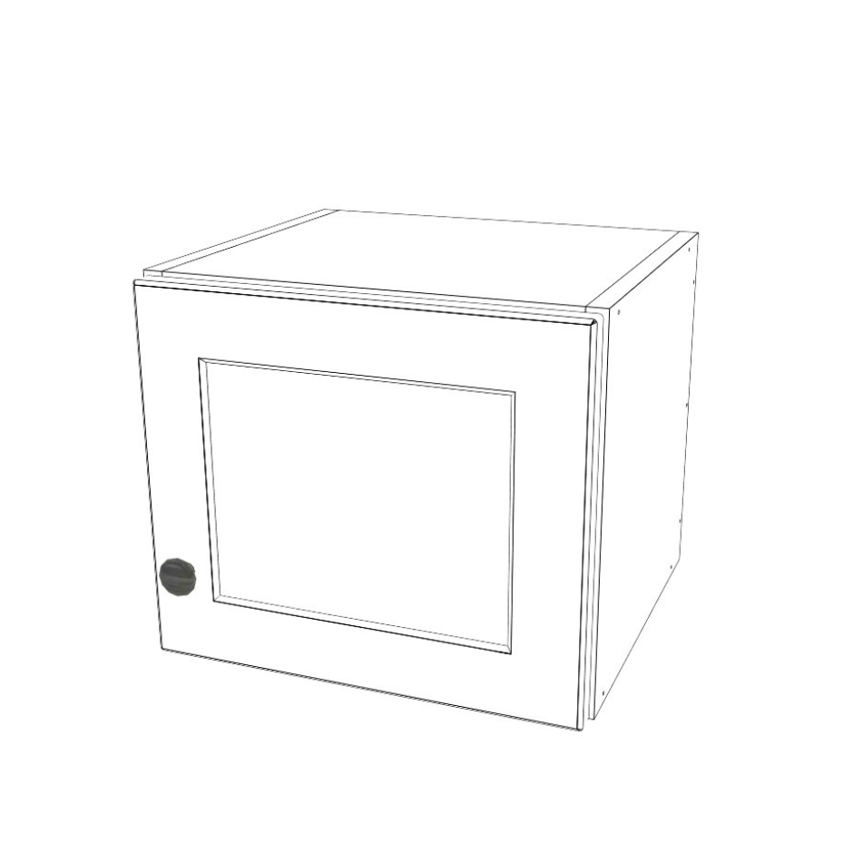 14" Wide x 12" High Wall Cabinet - (White Cabinet Boxes - Thermofoil Doors)