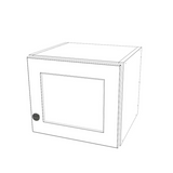 14" Wide x 12" High Wall Cabinet - (White Cabinet Boxes - Thermofoil Doors)