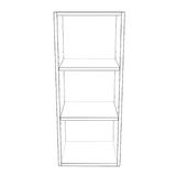 14" Wide x 34" High Wall Cabinet - (White Cabinet Boxes - Thermofoil Doors)