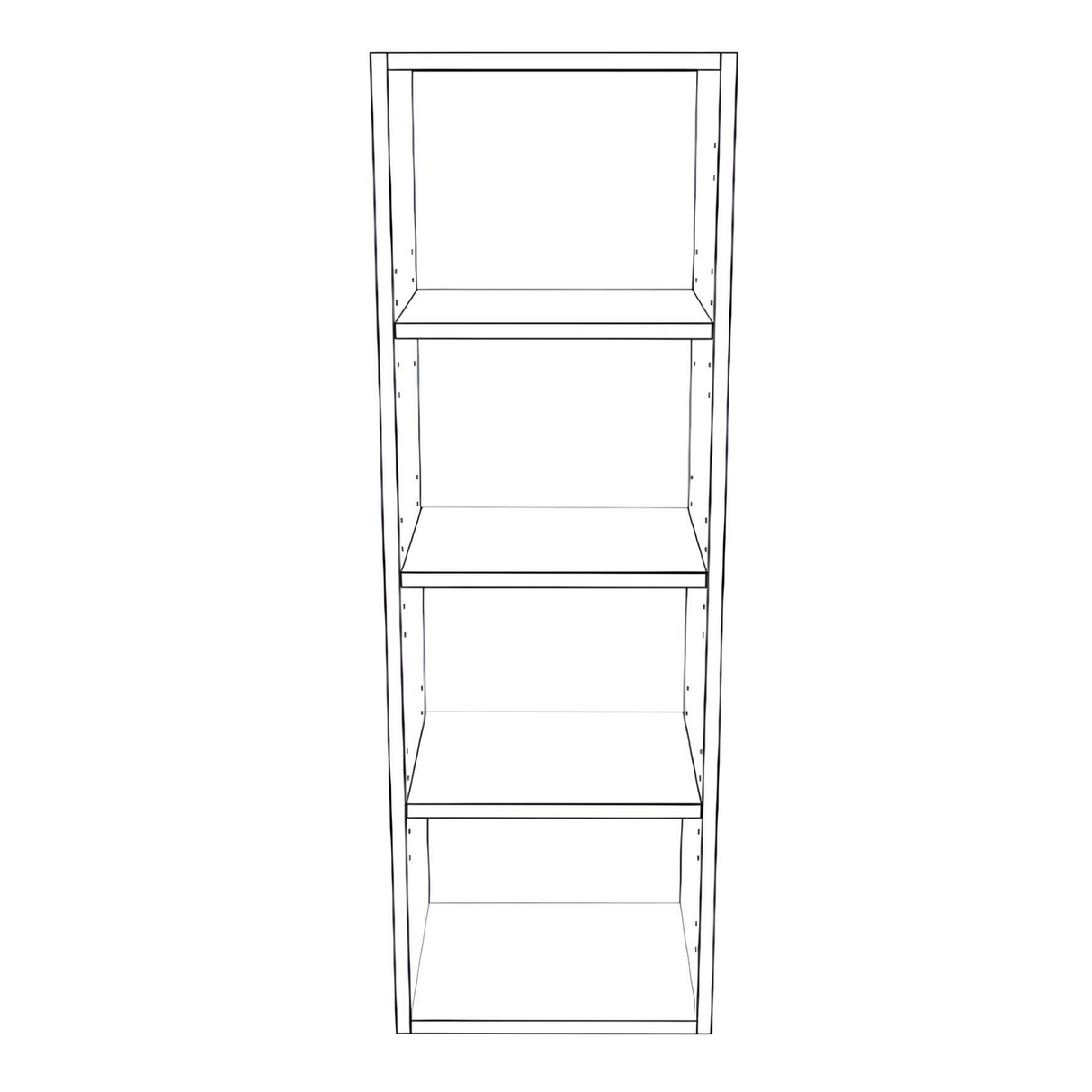 14" Wide x 42" High Wall Cabinet - (White Cabinet Boxes - Thermofoil Doors)
