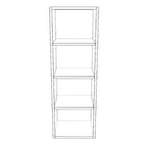 14" Wide x 42" High Wall Cabinet - (White Cabinet Boxes - Painted Doors)