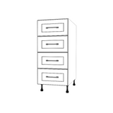15" Wide Drawer Cabinet - (White Cabinet Boxes - Painted Doors)