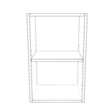 15" Wide x 24" High Wall Cabinet - (White Cabinet Boxes - Thermofoil Doors)