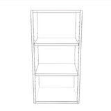 15" Wide x 30" High Wall Cabinet - (White Cabinet Boxes - Painted Doors)