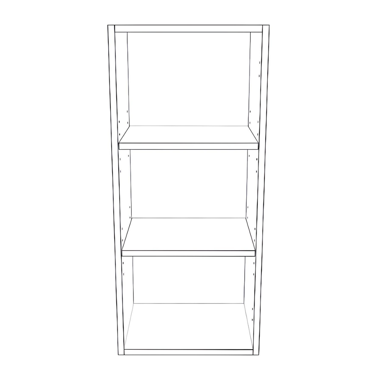 15" Wide x 34" High Wall Cabinet - (White Cabinet Boxes - Thermofoil Doors)