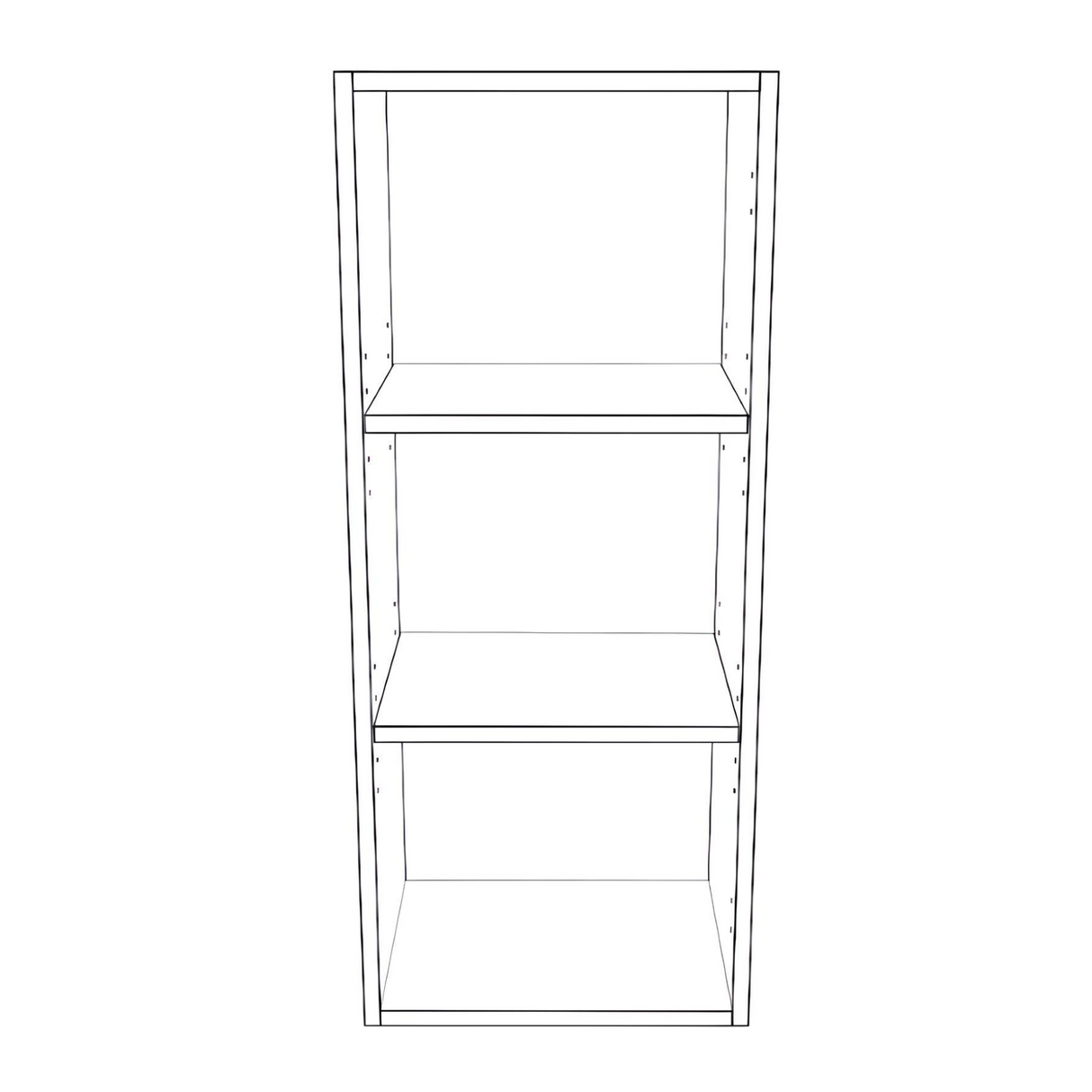 15" Wide x 36" High Wall Cabinet - (White Cabinet Boxes - Thermofoil Doors)