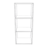 15" Wide x 36" High Wall Cabinet - (White Cabinet Boxes - Thermofoil Doors)