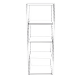 15" Wide x 42" High Wall Cabinet - (White Cabinet Boxes - Thermofoil Doors)