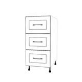 16" Wide Drawer Cabinet - (White Cabinet Boxes - Painted Doors)