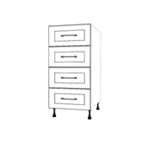 16" Wide Drawer Cabinet - (White Cabinet Boxes - Painted Doors)