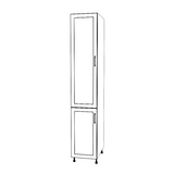 16" Wide Tall Pantry Cabinet - (White Cabinet Boxes - Thermofoil Doors) 24 D