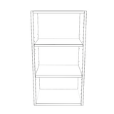 16" Wide x 30" High Wall Cabinet - (White Cabinet Boxes - Thermofoil Doors)