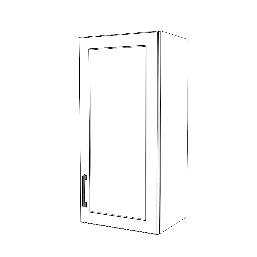 16" Wide x 34" High Wall Cabinet - (White Cabinet Boxes - Thermofoil Doors)