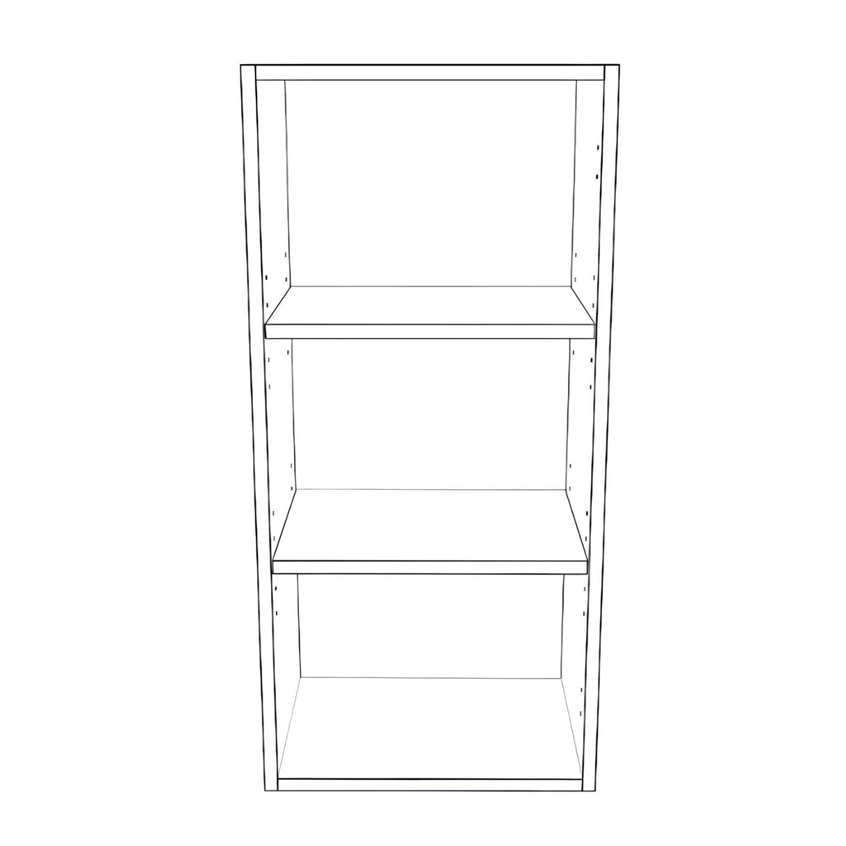 16" Wide x 34" High Wall Cabinet - (White Cabinet Boxes - Painted Doors)