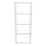 16" Wide x 42" High Wall Cabinet - (White Cabinet Boxes - Thermofoil Doors)