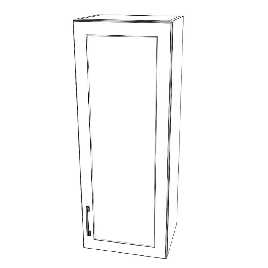 16" Wide x 42" High Wall Cabinet - (White Cabinet Boxes - Thermofoil Doors)