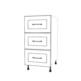 17" Wide Drawer Cabinet - (White Cabinet Boxes - Painted Doors)