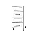17" Wide Drawer Cabinet - (White Cabinet Boxes - Painted Doors)