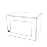 17" Wide x 12" High Wall Cabinet - (White Cabinet Boxes - Thermofoil Doors)