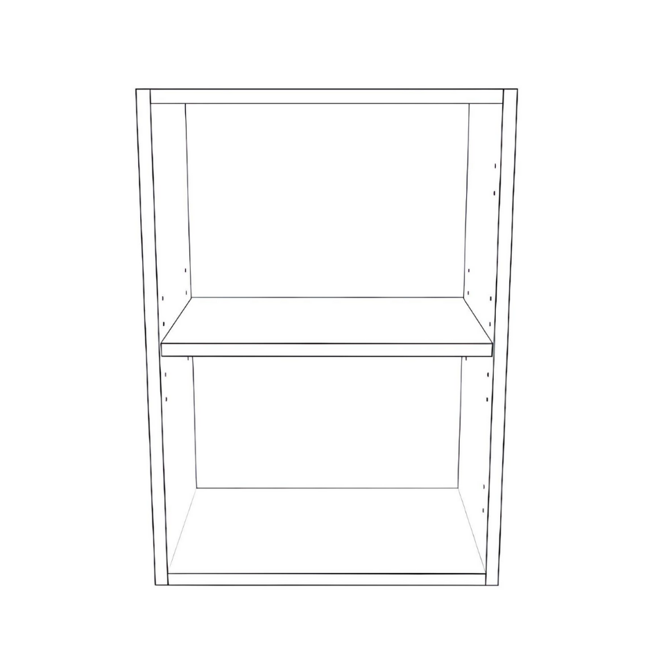 17" Wide x 24" High Wall Cabinet - (White Cabinet Boxes - Thermofoil Doors)