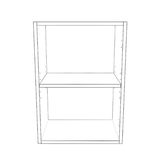 17" Wide x 24" High Wall Cabinet - (White Cabinet Boxes - Thermofoil Doors)