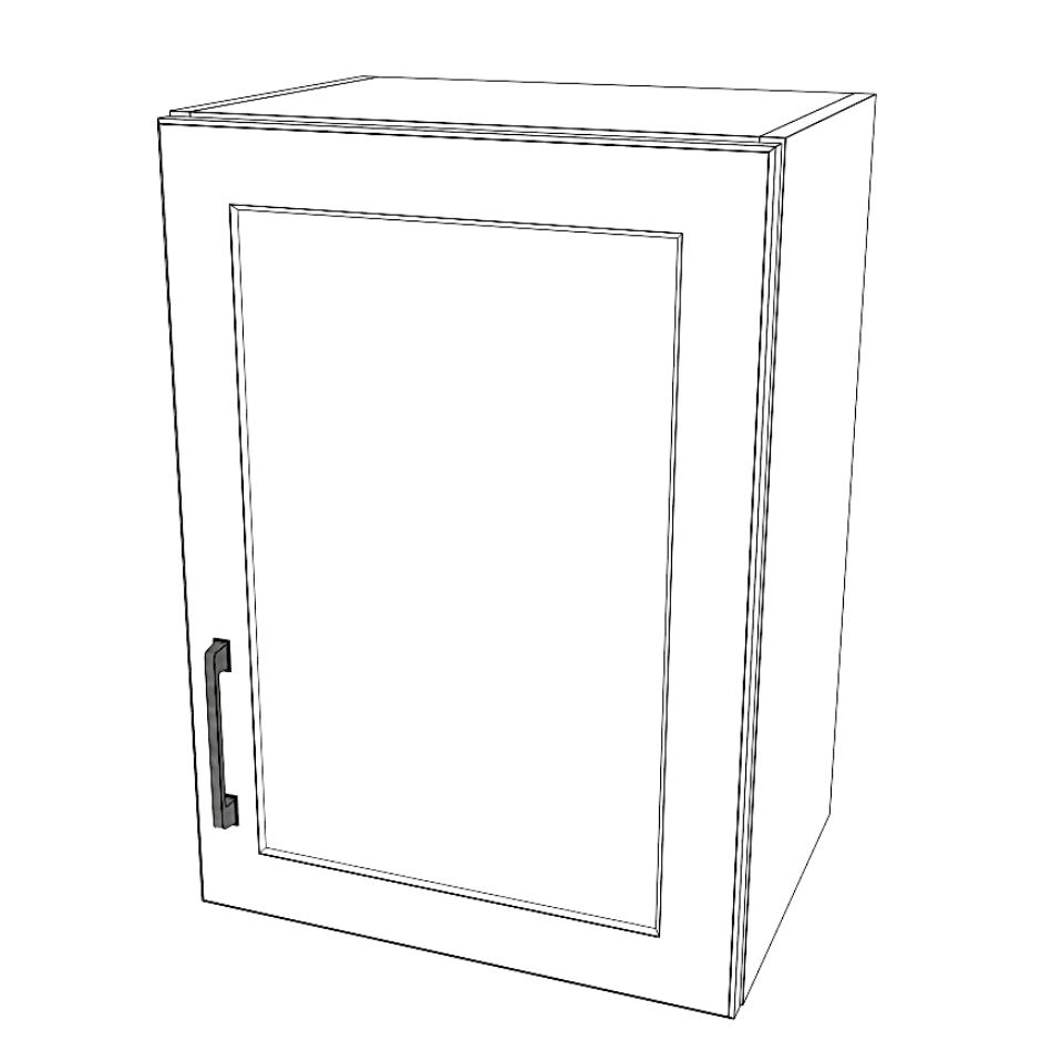 17" Wide x 24" High Wall Cabinet - (White Cabinet Boxes - Painted Doors)