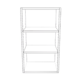 17" Wide x 30" High Wall Cabinet - (White Cabinet Boxes - Thermofoil Doors)