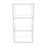 17" Wide x 34" High Wall Cabinet - (White Cabinet Boxes - Thermofoil Doors)