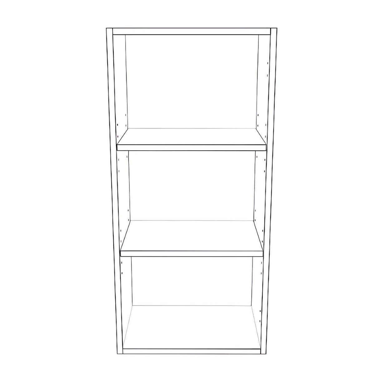 17" Wide x 36" High Wall Cabinet - (White Cabinet Boxes - Thermofoil Doors)