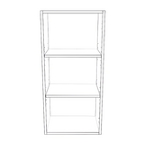 17" Wide x 36" High Wall Cabinet - (White Cabinet Boxes - Thermofoil Doors)