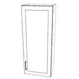 17" Wide x 42" High Wall Cabinet - (White Cabinet Boxes - Thermofoil Doors)