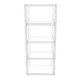 17" Wide x 42" High Wall Cabinet - (White Cabinet Boxes - Painted Doors)