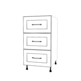 18" Wide Drawer Cabinet - (White Cabinet Boxes - Painted Doors)