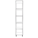 18" Wide Tall Pantry Cabinet - (White Cabinet Boxes - Thermofoil Doors) 24 D