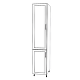 18" Wide Tall Pantry Cabinet - (White Cabinet Boxes - Thermofoil Doors) 24 D