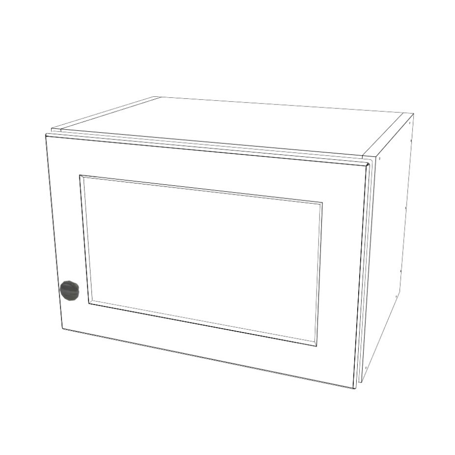 18" Wide x 12" High Wall Cabinet - (White Melamine Cabinet Boxes - Painted Doors)
