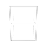 18" Wide x 24" High Wall Cabinet - (White Cabinet Boxes - Thermofoil Doors)