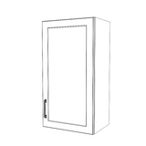 18" Wide x 34" High Wall Cabinet - (White Cabinet Boxes - Thermofoil Doors)