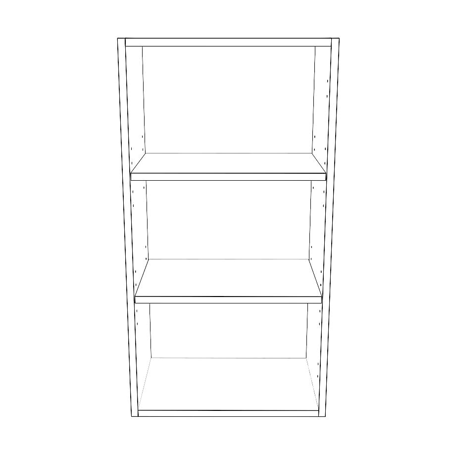 18" Wide x 34" High Wall Cabinet - (White Cabinet Boxes - Thermofoil Doors)